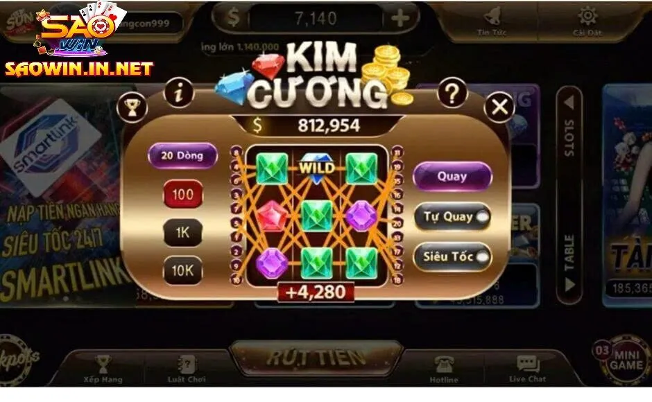 Biểu tượng đặc biệt và cấp độ cược trong nổ hũ SAOWIN